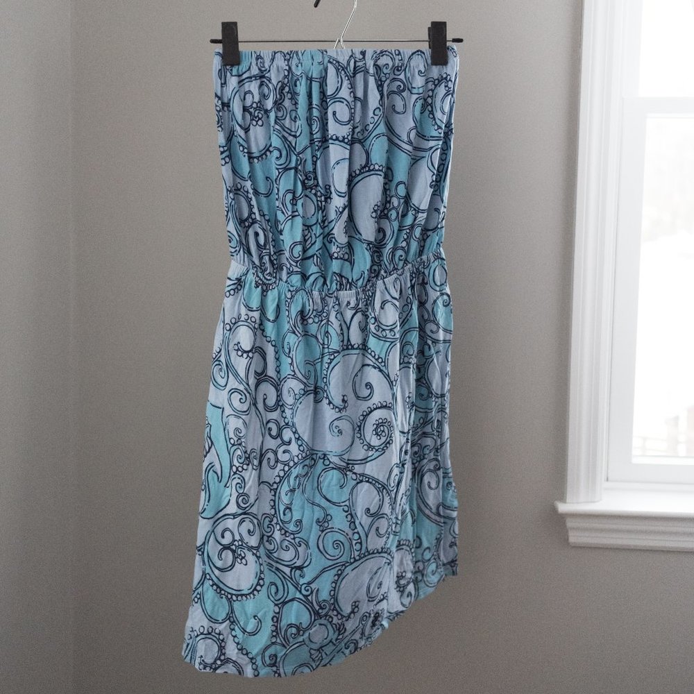 Strapless, Lilly Pulitzer Seashell Pattern Dress - image 1